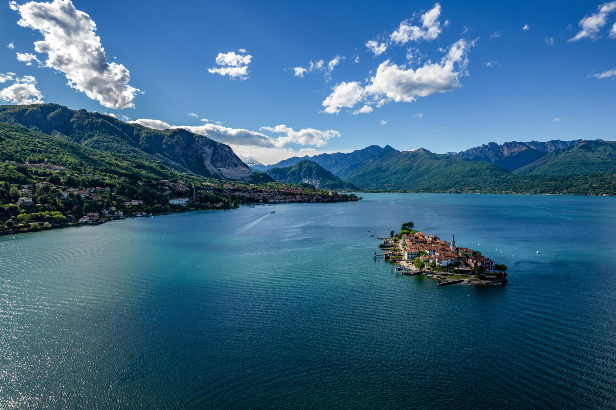 panorama lago maggiore, isola pescatori, isole borromee
